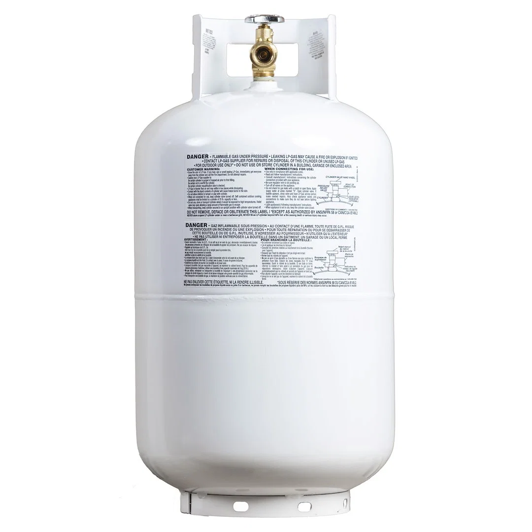 1160TCTH.5 – MANCHESTER Propane Tank, DOT Tank 30 Pound Capacity Vertical Position White - view 2